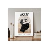 Dijital HD Baskı Kanvas Tablo Akrep Burcu Kanvas Tablo Zodiac Burç Duvar Tablosu