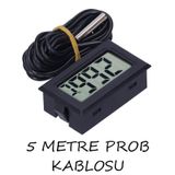Dijital Iç Veya Dış Sıcaklık Ölçer Ev Termometre - 5 Metre Problu