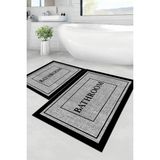 Dijital Kaymaz Yıkanabilir 8084 Gri Bath Modern Banyo Paspası Banyo Halısı Klozet Takımı