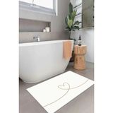 Dijital Kaymaz Yıkanabilir Beyaz 8047 Bath Modern Banyo Paspası Banyo Halısı Klozet Takımı