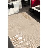 Dijital Kaymaz Yıkanabilir İskandinav Modern Geometrik Çizgili Kitchen Mutfak Halısı