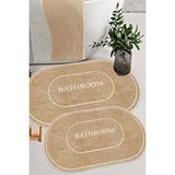 Dijital Kaymaz Yıkanabilir Jüt Görünümlü 8055 Bath Modern Banyo Paspası Banyo Halısı Klozet Takımı