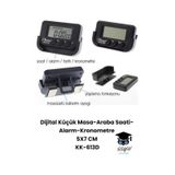 Dijital Küçük Masa-araba Saati-alarm-kronometre 5x7 Cm Kk-613d