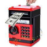 Dijital Kumbara Mini Atm Güvenli Para Bankası, Nakit Para Tasarruf Kutusu Çocuklar Için Güvenli Para Kutusu - Kırmızı