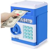 Dijital Kumbara Mini Atm Güvenli Para Bankası, Nakit Para Tasarruf Kutusu Çocuklar Için Güvenli Para Kutusu - Mavi