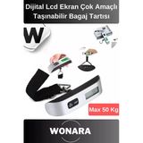Dijital Lcd Ekranlı Hassas Taşınabilir Pratik Seyahat Bagaj Tartısı 50 Kg Kapasiteli Ağırlık Tartı