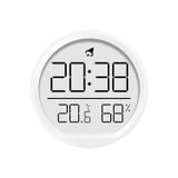 Dijital LCD Yuvarlak Duvar Masa Saati Mıknatıslı Buzdolabı Saati, Alarm + Sıcaklık & Nem Göstergeli