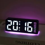 Dijital Led Alarm Saati, Tarih Göstergeli, Çift Alarm Gece Lambası Masa Saati Saatli Gece Lambası