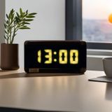 Dijital Led Duvar Ve Masa Saati Derece Ve Nem - Sarı Kasa Ölçüsü: 16x40 Cm