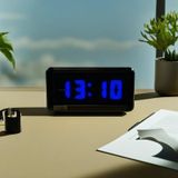 Dijital Led Duvar Ve Masa Saati Ve Derece - Mavi Kasa Ölçüsü: 16x40 Cm