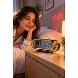 Dijital LED Masa Saati Masaüstü Alarm Saati Parlaklık Ayarlı Sıcaklık ve 12 24 Saat Göstergeli - Lisinya