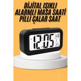 Dijital Masa Saati Takvim Çalar Saat Alarmlı Işıklı Led Ekran Pilli Mir92758132