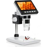 Dijital Mikroskop 1080P LCD Ekran USB Hd Mikroskop 50X-1000X Büyütme LED Işıklı Kamera Şarjlı