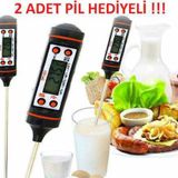 Dijital Mutfak Termometresi Dijital Termometre Süt Mama Barbekü Gıda Termometresi Pil Dahil