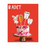Dijital Nostal İlk Dişim Temalı Kutlama Pasta Cupcake Süsü 8 Adet I Etkinlik I İlk Diş