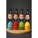 Dijital Nostal Kişiye Özel 1 Yaş Temalı Cupcake Pasta Dekor Süslemesi 10 Adet Doğum Günü I Etkinlik Süs