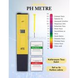 Dijital Ph Metre Su Sıvı Akvaryum Ph Su Kalite Asitlik Ölçer 2 Adet Çözelti ve Pil Hediyeli 0-14 Tuşsuz - Standart
