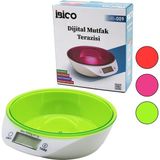 Dijital - Pilli Mutfak Terazi Tartı Kaseli - 5kg/1gr