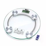 Dijital - Pilli Yuvarlak Banyo Baskül Terazi Tartı Lcd Ekran 180Kg/0.1G 30X30cm İ11-026 (5250)