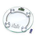 Dijital - Pilli Yuvarlak Banyo Baskül Terazi Tartı Lcd Ekran 180Kg/0.1G 30X30cm İ11-026 Bx40