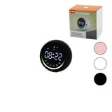 Dijital Saat - Bluetooth Wireless Mini Hoparlör Speaker Usb Şarjlı - Işıklı 5W Pl-4652 (5067)
