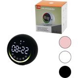 Dijital Saat - Bluetooth Wireless Mini Hoparlör Speaker USB Şarjlı - Işıklı 5W PL-4652 (5477 - 1