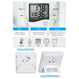 Dijital Termometre Higrometre Hava Istasyon Oda Iç Dış Mekan Sıcaklık Nem Ölçer LCD Saat Alarm
