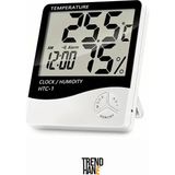 Dijital Termometre | Sıcaklık & Nem Ölçer | Masaüstü – Duvar Tipi | Alarm ve Saat Fonksiyonlu