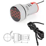 Dijital Termometre Yuvarlak Kırmızı 22Mm 220V Ad101-22Tm 1M Kablolu -20° +199°