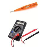 Dijital Voltaj Test Kontrol Kalemi Cihazı + 830d Multimetre Direnç Amper Akım Ölçüm Aleti