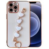 Dijitalindirim Ally iPhone 13 Pro Max 6.7 inç Kılıf Kalp Bileklik Tutuculu Lüx Silikon Askılı Kılıf