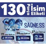 Dijitalist Baskı Okul Etiketi Kalem Defter Etiketi Ters Yüz Üzüntü Özel Isim Yazılabilen Etiket - 130 Adet