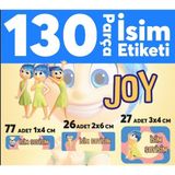 Dijitalist Baskı Okul Etiketi Kalem Defter Etiketi Terz Yüz Neşe Özel Isim Yazılabilen Etiket - 130 Adet