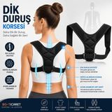 Dik Duruş Korsesi Postür Düzeltici Sırt ve Omuz Destekleyici Ayarlanabilir Korse - Çok Renkli