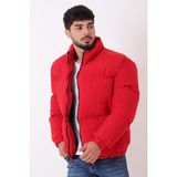 Dik Yaka Oversize Bomber Şişme Kışlık Mont Pldp 3018_50465 - Kırmızı - XL