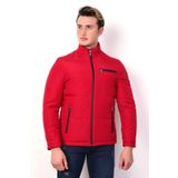 Dik Yaka Regular Fit Fermuarlı Erkek Kapitone Mont