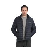 Dik Yakalı Erkek Şişme Mont Kışlık Kapşonsuz Lacivert M