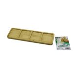 DİKDÖRTGEN 4 BÖLMELİ AHŞAP BAMBU SERVİS SUNUM TEPSİ - TAHTASI MİNİ TEPSİ 33 X 10 X 1.4CM (5250)