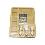 DİKDÖRTGEN 6+1 BÖLMELİ MDF KAHVALTI PEYNİR SUNUM PANOSU 3 BIÇAK=AHŞAP SAP 30X39.5CM (5250)
