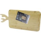 Dikdörtgen Ahşap Bambu Kesim Panosu, Geyik Boynuz Saplı, 22X36CM - Açık Beyaz - Gri - Seçenek 1