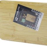 DİKDÖRTGEN AHŞAP BAMBU KESİM PANOSU - KESME TAHTASI GEYİK BOYNUZ FİGÜR SAPLI 22X36CM (2818)