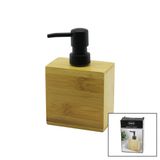 Dikdörtgen Ahşap Bambu Sıvı Sabunluk Siyah Plastik Pompa 5.8 X 9.9Cm - Y: 10Cm (5224)