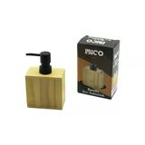 DİKDÖRTGEN AHŞAP BAMBU SIVI SABUNLUK SİYAH PLASTİK POMPA 5.8 X 9.9CM - Y: 10CM GO-53-vice 00728
