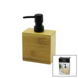 Dikdörtgen Ahşap Bambu Sıvı Sabunluk Siyah Plastik Pompa 5.8 X 9.9Cm - Y: 10Cm Go53/00724