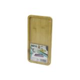 DİKDÖRTGEN AHŞAP BAMBU YAĞDANLIK ALTLIK MİNİ TEPSİ 12 X 23.4 X 0.8CM (2818)