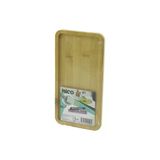 Dikdörtgen Ahşap Bambu Yağdanlık Altlık Mini Tepsi 12 X 23.4 X 0.8Cm (Timya/Go1395) 199584