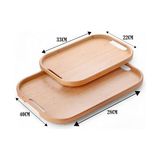 Dikdörtgen Bambu Servis Tepsisi, 2'li Set, 33X22 cm ve 40X28 cm | Dikdörtgen Bambu Tepsi - standart