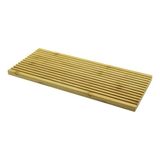 DİKDÖRTGEN ÇİFT TARAFLI=DÜZ - DALGALI OYUK KANALLI AHŞAP BAMBU SUNUM TEPSİ 17X39X1.5CM (5264)