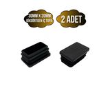 Dikdörtgen Demir Profil İç Tapa Geçme Plastik Ayak Geçme Koruma Plastiği(30Mm X 20Mm)(Siyah) Siyah 30Mm X 20Mm Siyah - 2 Adet