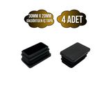 Dikdörtgen Demir Profil İç Tapa Geçme Plastik Ayak Geçme Koruma Plastiği(30Mm X 20Mm)(Siyah) Siyah 30Mm X 20Mm Siyah - 4 Adet
